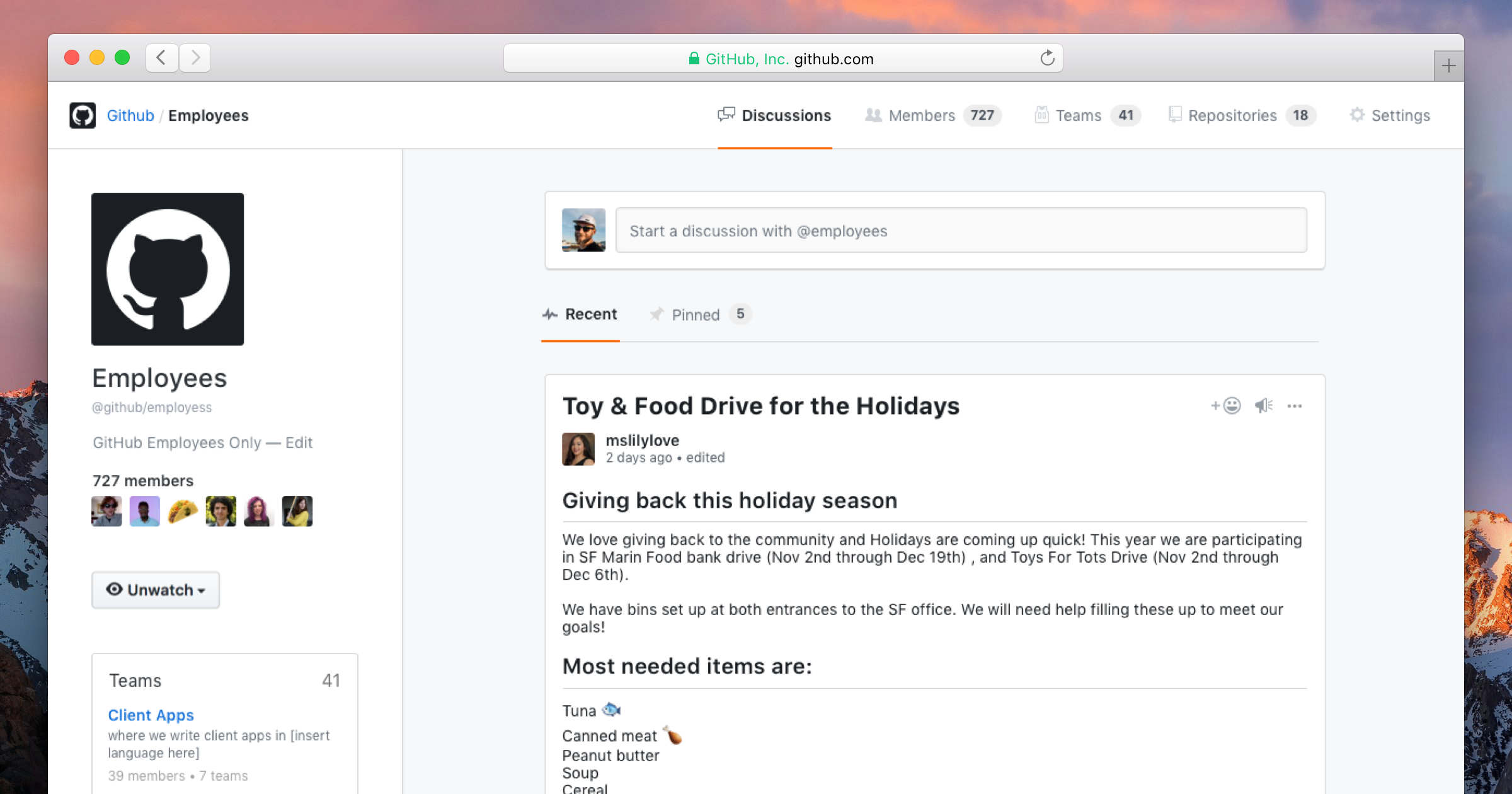 GitHub ora ha anche le team discussion