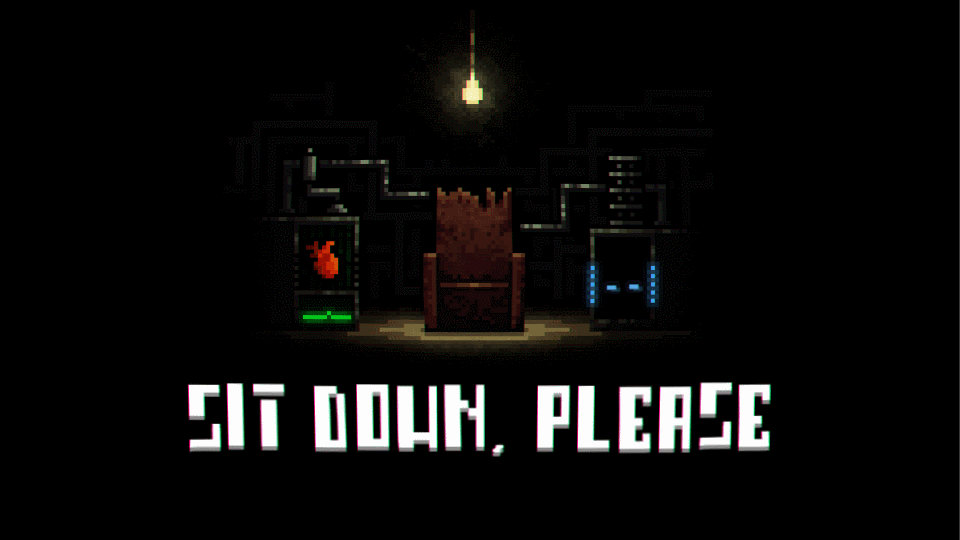 SIT DOWN, PLEASE, un gioco narrativo creepy/horror con un gameplay arcade